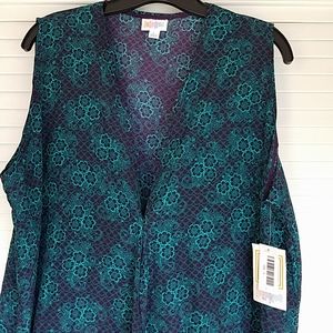 NWT LLR L Floral Joy Vest Cover-up